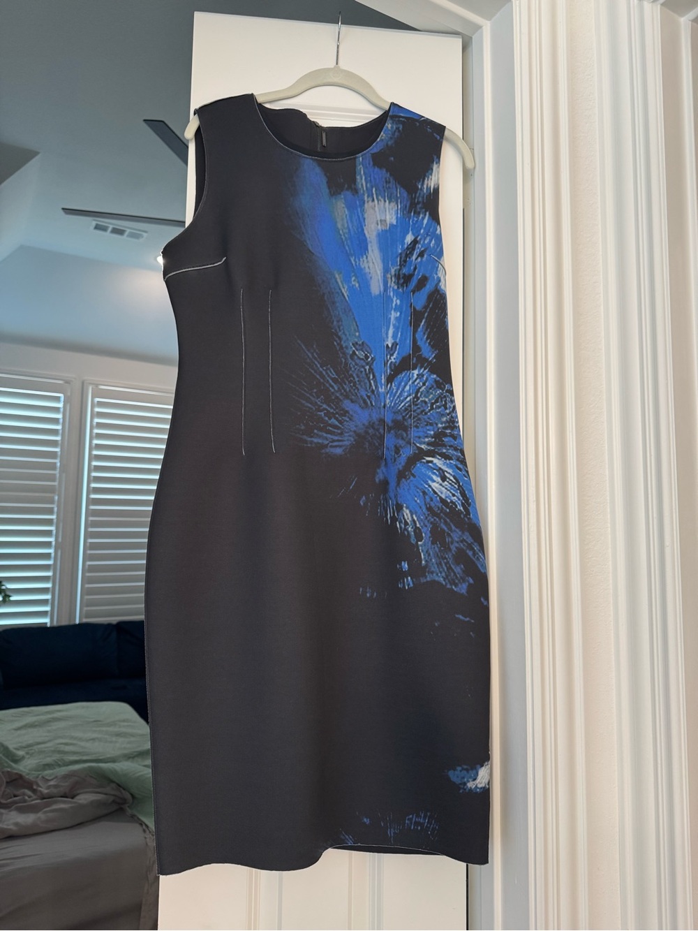 Black dress with a splash of color
